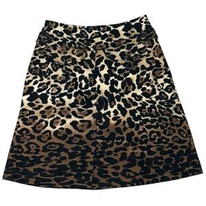 SPORTMAX Max Mara Italy Leopard Skirt A Line Size 6 Holiday Party Business Work